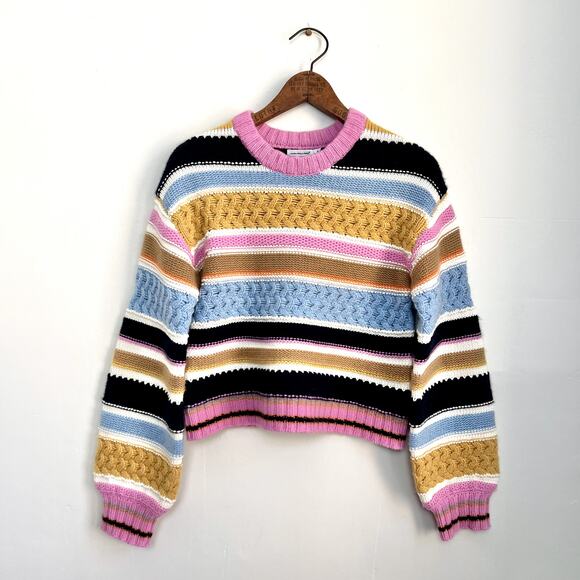 Unsubscribed Cashmere Striped Sweater XS – Relaxed & Cropped Fit - Picture 13 of 13